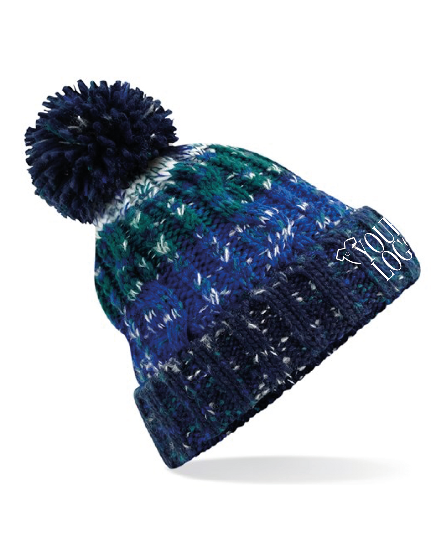 Beechfield Corkscrew pom pom Beanie