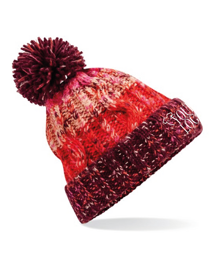 Beechfield Corkscrew pom pom Beanie