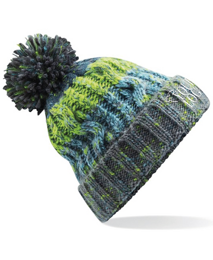 Beechfield Corkscrew pom pom Beanie