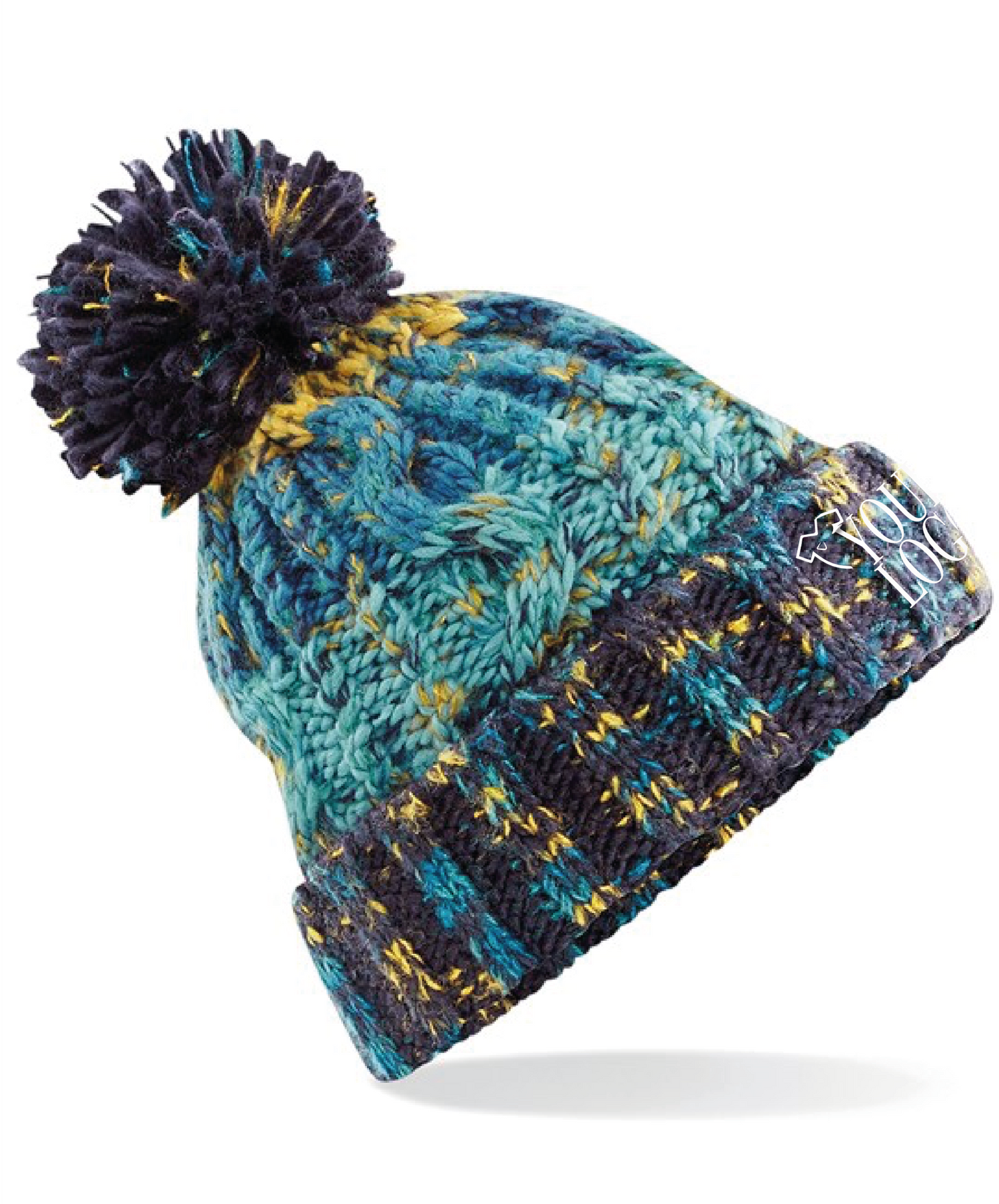 Beechfield Corkscrew pom pom Beanie