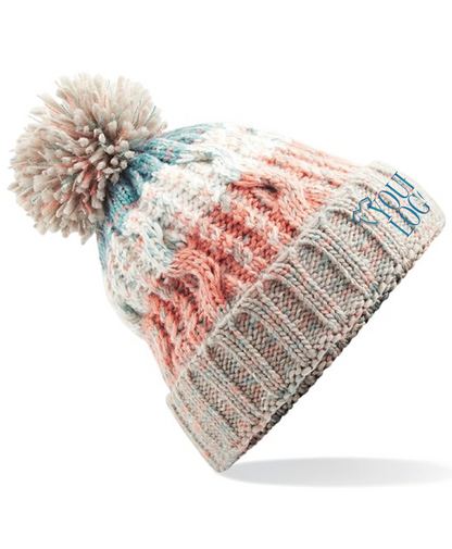 Beechfield Corkscrew pom pom Beanie