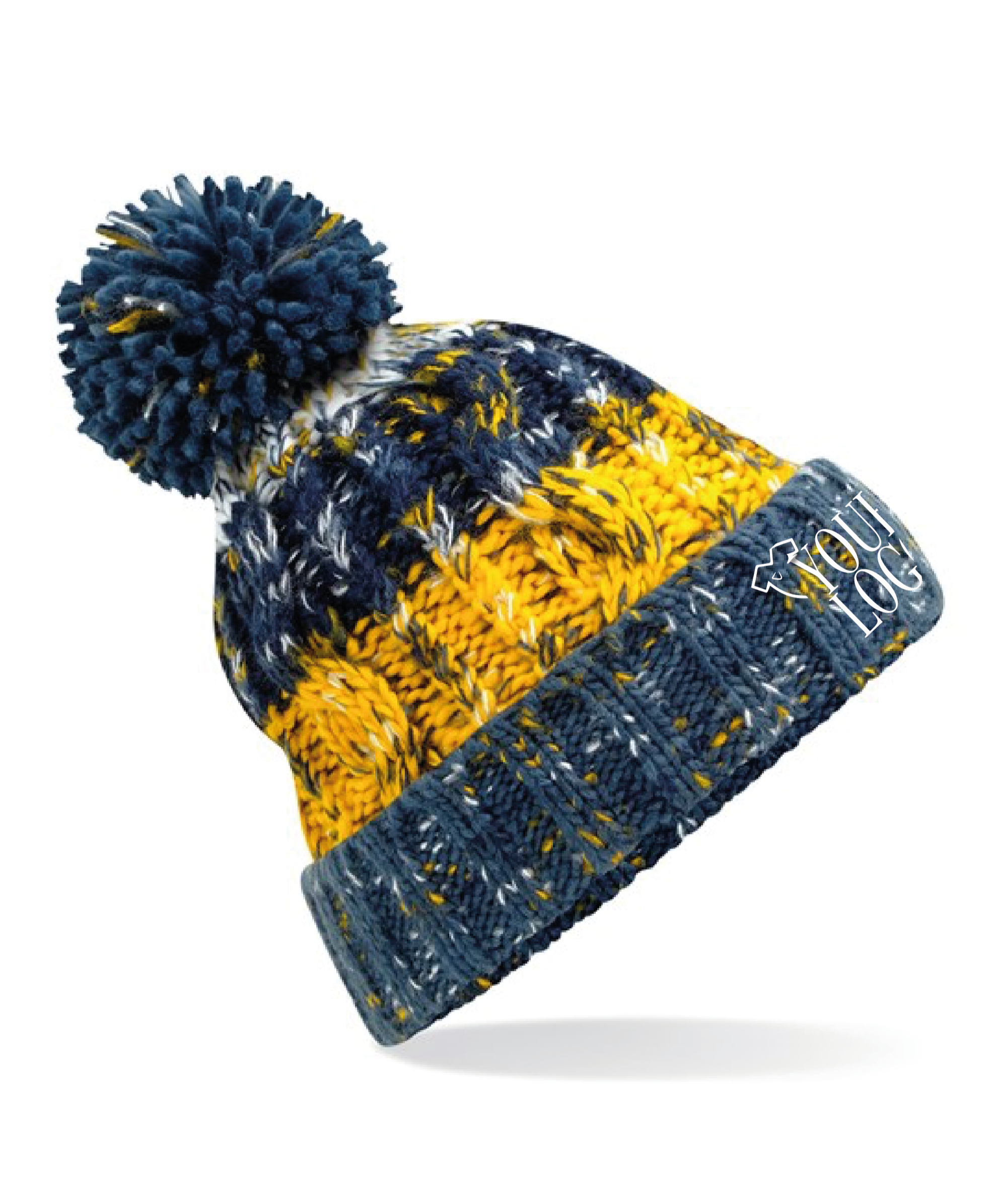 Beechfield Corkscrew pom pom Beanie