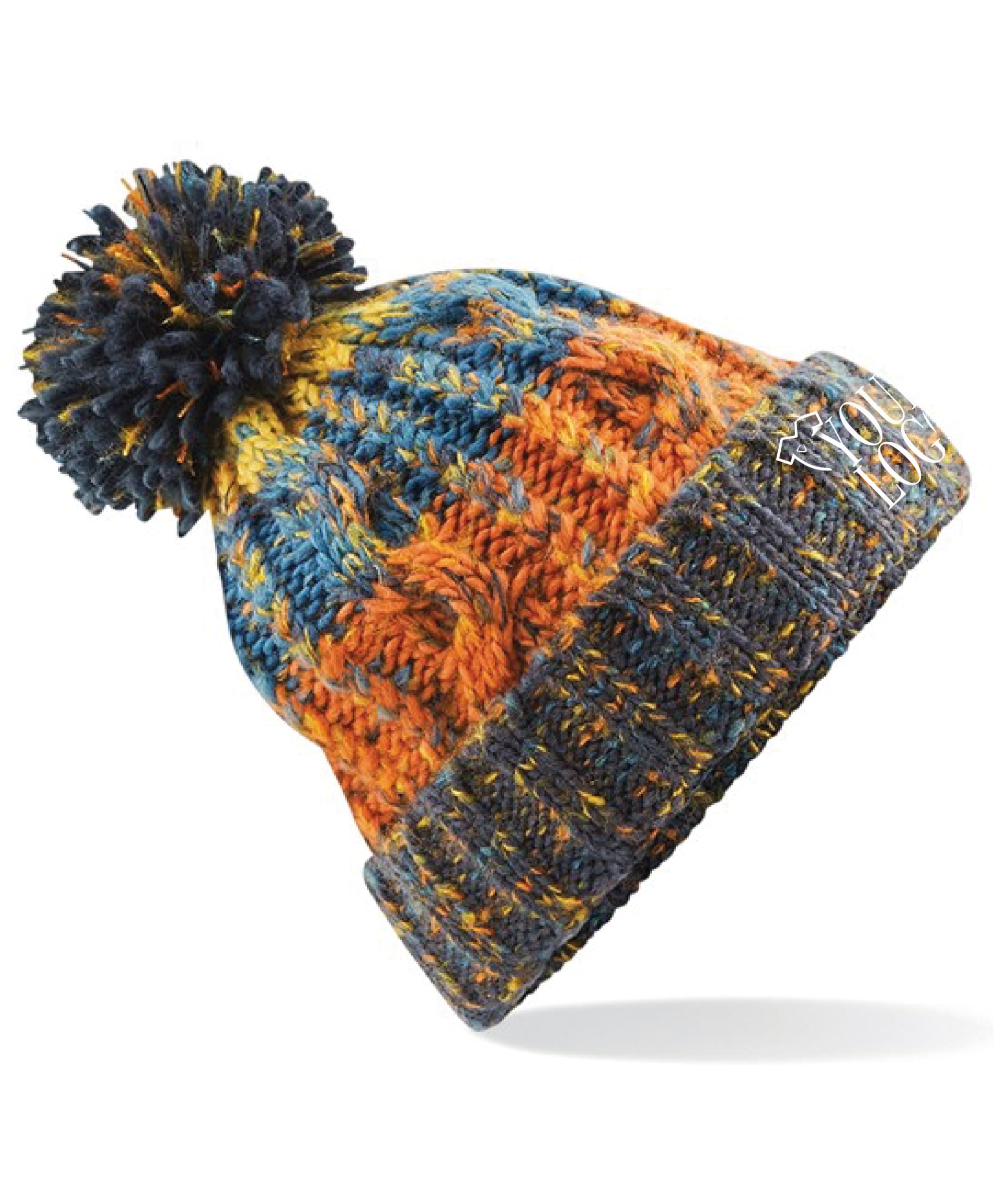 Beechfield Corkscrew pom pom Beanie